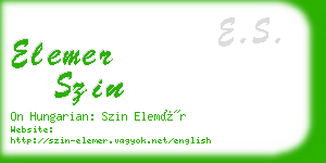elemer szin business card